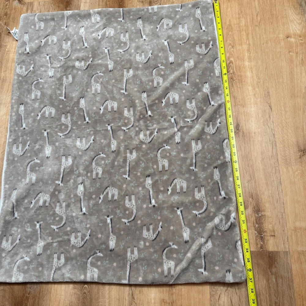 Queenwest Trading Giraffe Baby Blanket Soft Plush‎ Toddler Nursery Beige Floral - Picture 7 of 10